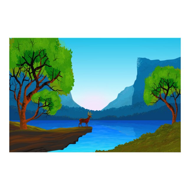 Natur Grüne Landschaft Fotodruck (Vorne)