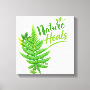 Natur heilt – Quadratische Leinwand-Wandkunst mit  Leinwanddruck