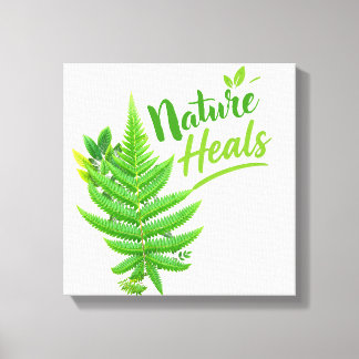 Natur heilt – Quadratische Leinwand-Wandkunst mit Leinwanddruck