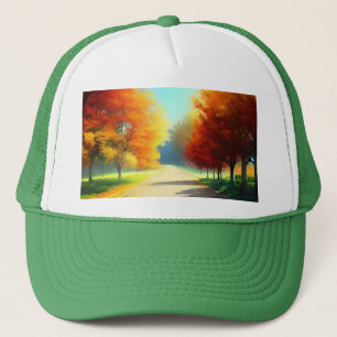 Natur-Herbstbäume im Wald Truckerkappe