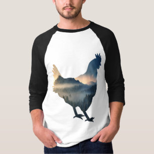 Natur Huhn Silhouette Bauernhof Henne T-Shirt