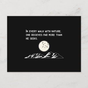 Natur im Freien Wandern Camping Funny Gift Postkarte
