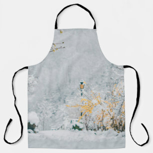 Natur im Schnee Vintage Rendering lensart, beau Schürze