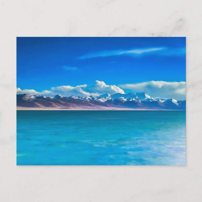 Natur Inspiration China, Berge und Meer Postkarte (Vorderseite)