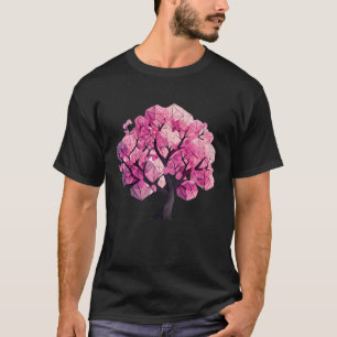 Natur Inspiriert Baum des Lebens Kirschblossom Geo T-Shirt
