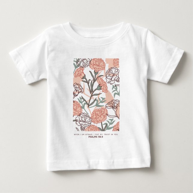 Natur Inspiriert Blütenmuster: Muster der Blume Ca Baby T-shirt (Vorderseite)