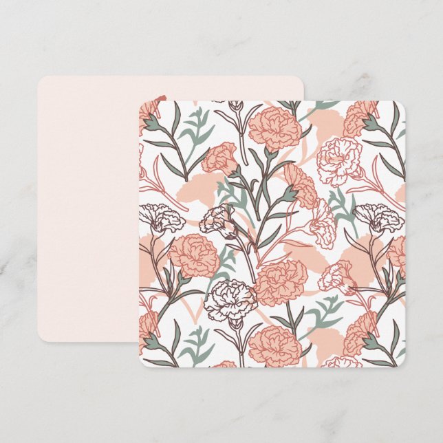 Natur Inspiriert Blütenmuster: Muster der Blume Ca Einladung (Vorne/Hinten)