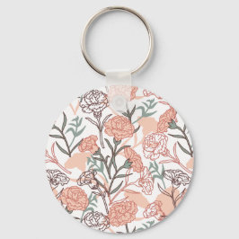 Natur Inspiriert Blütenmuster: Muster der Blume Ca Schlüsselanhänger