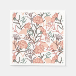 Natur Inspiriert Blütenmuster: Muster der Blume Ca Serviette