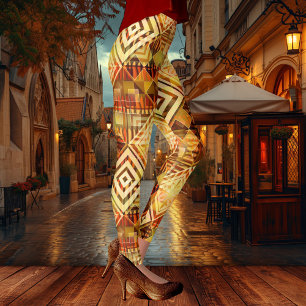 Natur Inspiriert geometrisches Muster Leggings