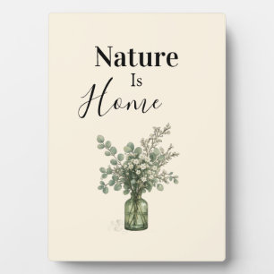 Natur ist Heimat Botanisches Schild Fotoplatte