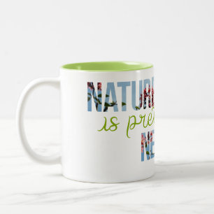 "Natur ist hübsche ordentliche" grüne InnenTasse Zweifarbige Tasse
