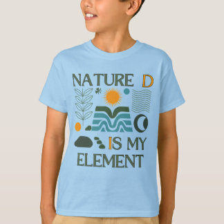Natur ist mein Element Minimalistischer Boho-Grafi T-Shirt