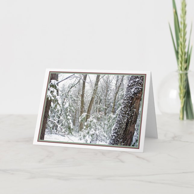 ***Natur: Jede Jahreszeit leben: Waldenteich Feiertagskarte (Vorderseite)