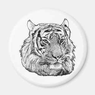 Natur Jungle Tiger Face Safari Tierwelt Magnet