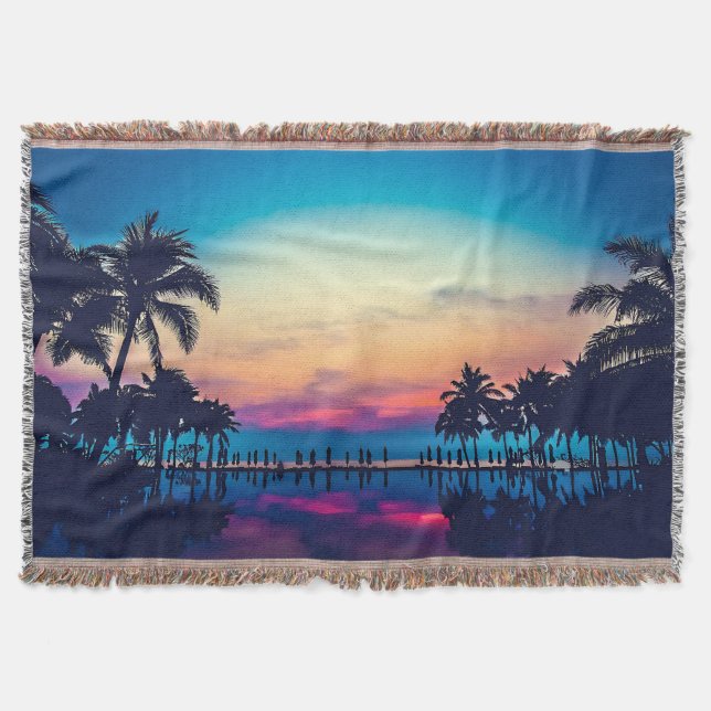 Natur Landschaft Pool Palmen-25925 Decke (Vorderseite)