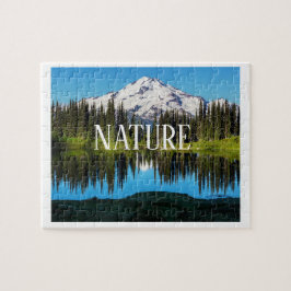 Natur Landschaft Puzzle | Berg, Bäume & See