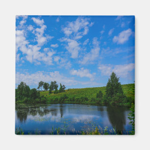 Natur Landschaft See Himmel Belarus Magnet
