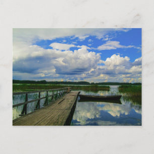 Natur Landschaft Szenerie See Himmel Belarus Postk Postkarte