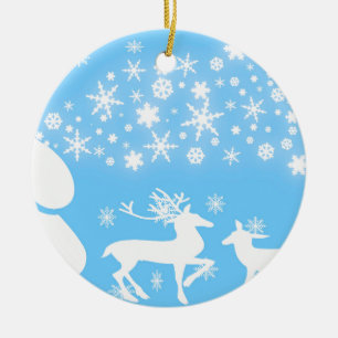 Natur Landschaften Jahreszeiten Winter Schneeflo Keramikornament