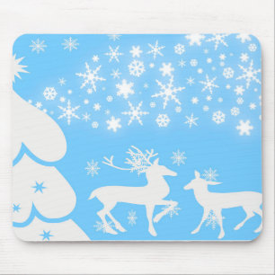 Natur Landschaften Jahreszeiten Winter Schneeflo Mousepad