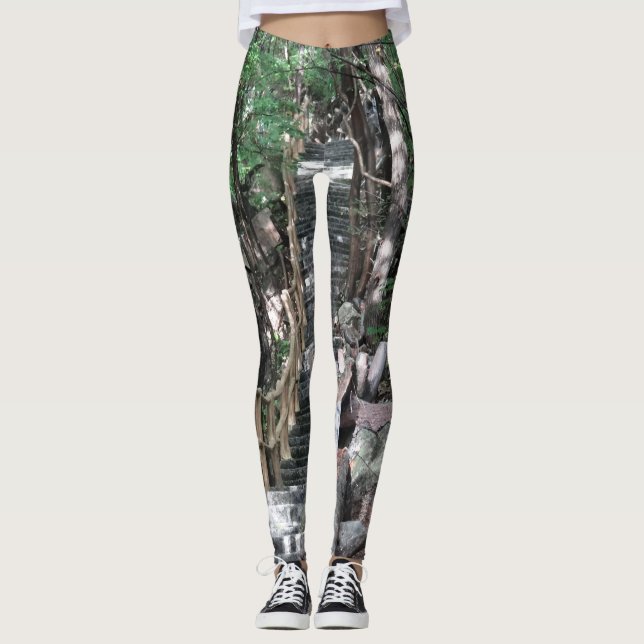 Natur liebt vielseitige Naturfarben in Leggings (Vorderseite)