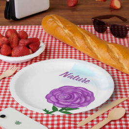 Natur Lila Blume Pappteller