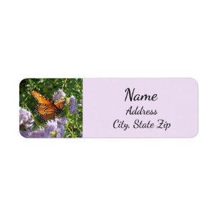 Natur Lila Blumen mit Monarchfalter