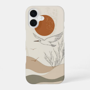Natur Linien Kunst Handyhülle – Minimaler Wald & L iPhone 16 Hülle