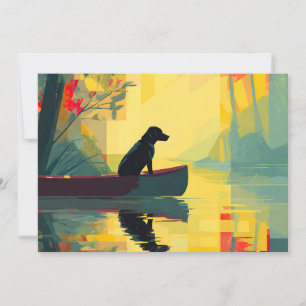 Natur-Minimalist Black Labrador Kanu Ankündigung