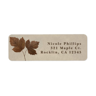 Natur Minimalistischer Herbstlaub Elegante Einladu