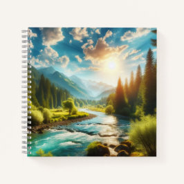 Natur mit Fluss Notizbuch