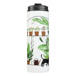 Natur Muster, Gewächshaus, Gartenarbeit. Zaun, Flu Thermosbecher