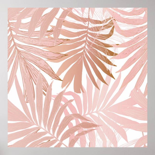 Natur nahtlos Muster. Handgezeichnete abstrakte Tr Poster (Vorne)