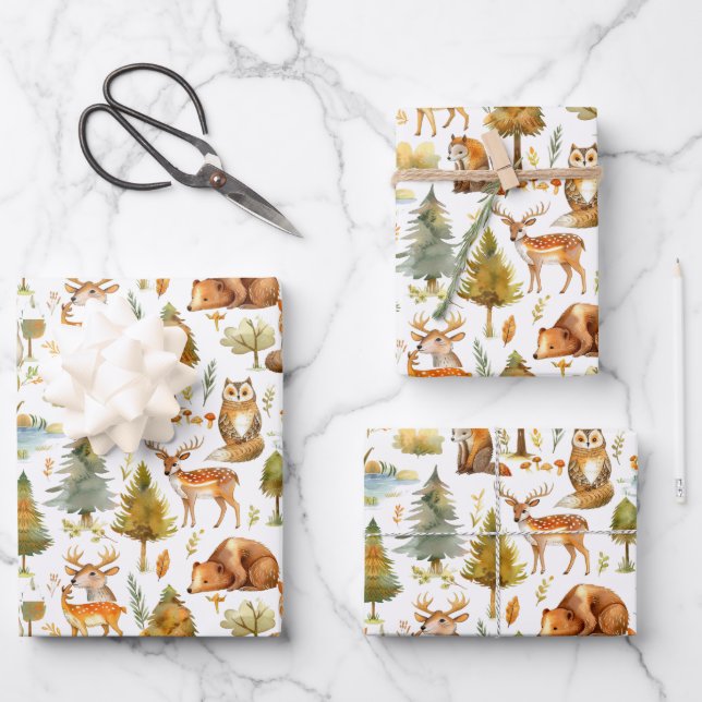 Natur Natur Natur Schöne Tierkunst Geschenkpapier Set (Vorderseite)