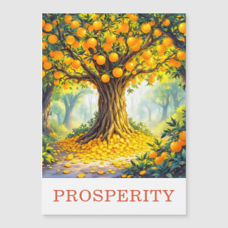Natur Orange Baum Geld Wohlstand Magnetkarte