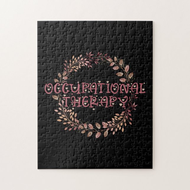 Natur OTA Therapeut OT Übung Blätter Beruf Puzzle (Vertikal)