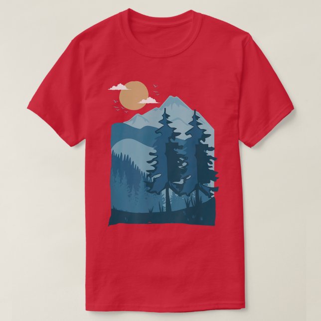 Natur Outdoor WandererlebnisMitternacht für T-Shirt (Design vorne)