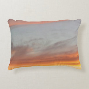 Natur-PastellAbends-Sonnenuntergang-Himmel Zierkissen