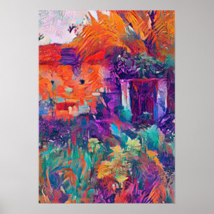 Natur reclaims a house in Bulgaria vibant IA Poster