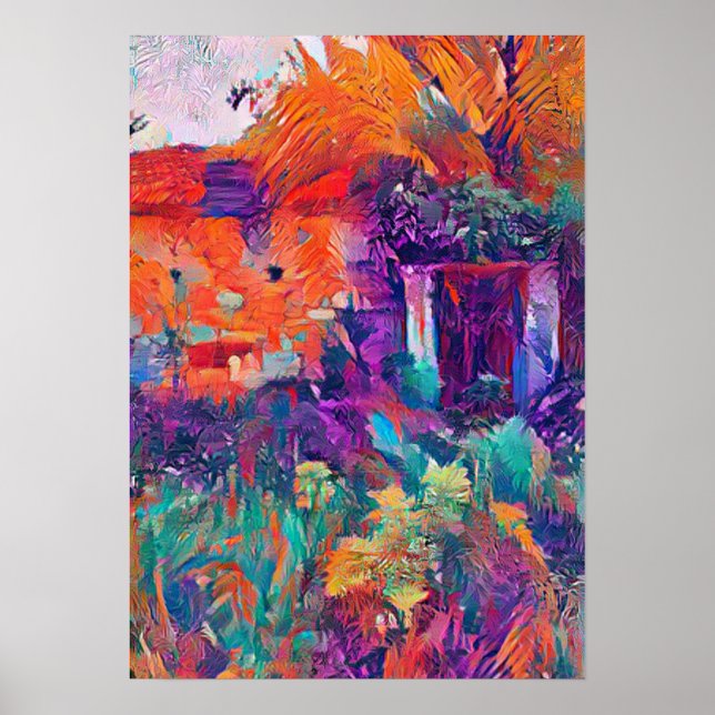 Natur reclaims a house in Bulgaria vibant IA Poster (Vorne)