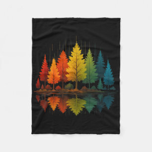 Natur Reflexion Wald Bäume Outdoor Wildtiere Hi Fleecedecke