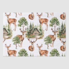 Natur Rustic Deer Wildlife Weihnachten Seidenpapier