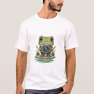 Natur-Schnappschuss: Entzückender Frosch-Fotograf T-Shirt