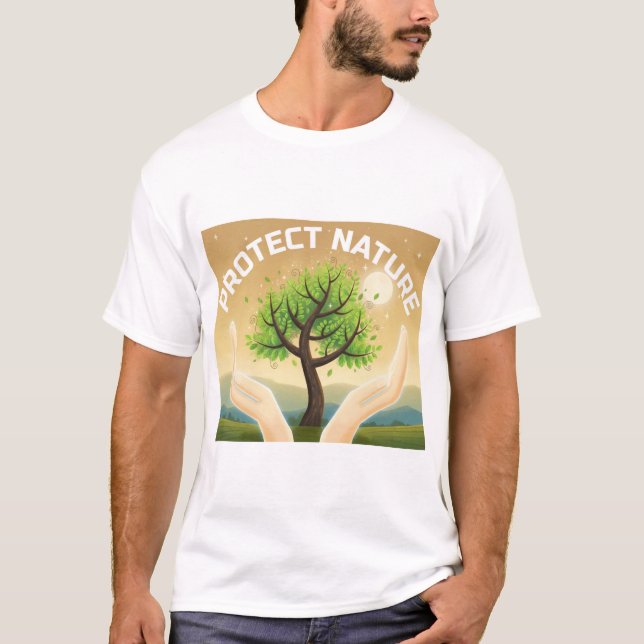 Natur schützen - Mystischer Baum des Lebensdesigns T-Shirt (Vorderseite)