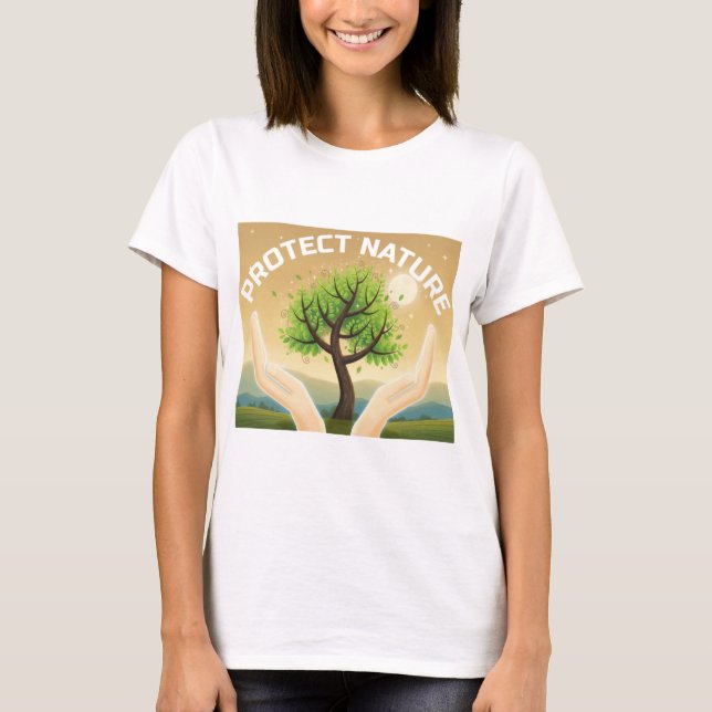 Natur schützen - Mystischer Baum des Lebensdesigns T-Shirt (Vorderseite)