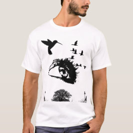 Natur-Silhouette | Eleganter dunkler Hintergrund T-Shirt