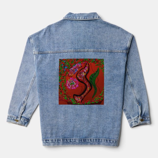 Natur Uhrwerk Jeansjacke (Rückseite)