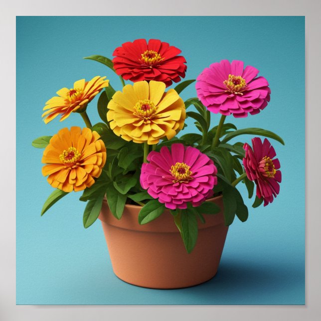 Natur und Blumenwall Kunst, Seren Botanischer Schr Poster (Vorne)