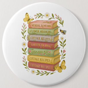 Natur und Botanischer Stapel buchen Button